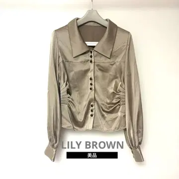 LILY BROWN 새틴 컬러 블라우스