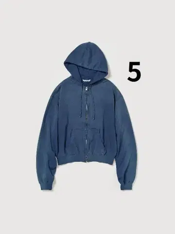 AURALEE PIMA LIGHT SWEAT ZIP PARKA 5 파랑