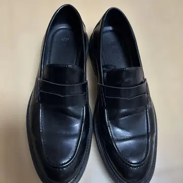 h&m 블랙 가죽 로퍼
