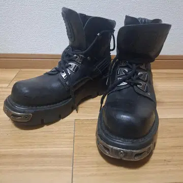 New Rock 가죽 부츠 천연 가죽
