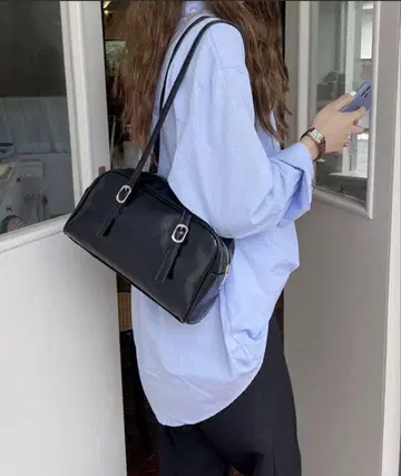 인조 가죽 보스턴 백 롱 핸들 미니 백