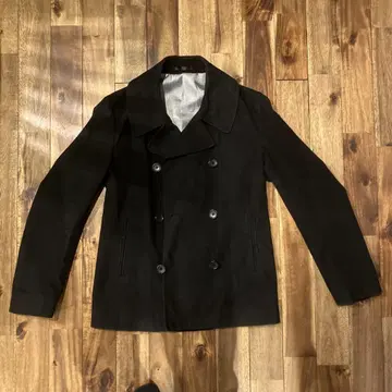 BEAMS 블랙 피코트 울