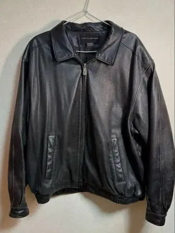croft & barrow 천연 가죽 자켓 XL 블랙