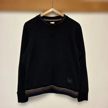 Paul Smith 스트라이프 리브 맨투맨 풀오버 블랙 M 사이즈