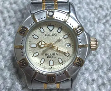 [ 작동품 ] SEIKO SCUBA 여성용 손목시계 쿼츠 콤비 컬러