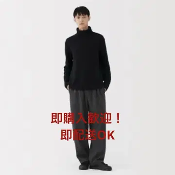 MUJILABO 자연의 색을 살린 염색 캐시미어 터틀넥 스웨터