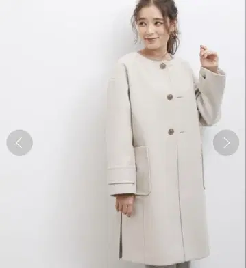 로페 피크닉 노카라 코트