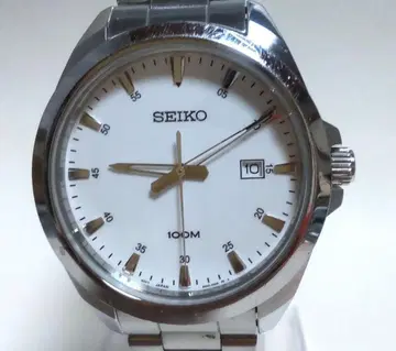 [가동품] SEIKO 남성용 손목시계 쿼츠 실버 컬러