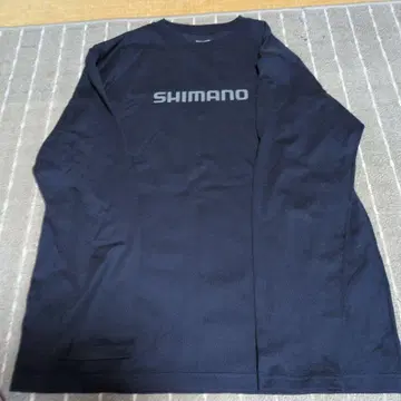 SHIMANO 낚시 롱 슬리브 T셔츠 네이비
