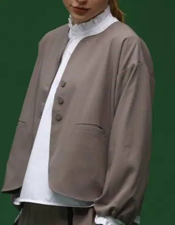 KELEN 노카라 자켓 S 베이지