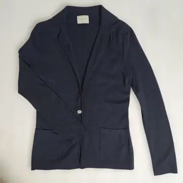 UNITED ARROWS 네이비 싱글 버튼 니트 자켓