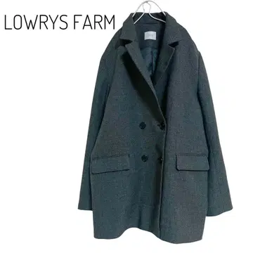 LOWRYS FARM 더블 테일러드 자켓 오버 사이즈 그레이