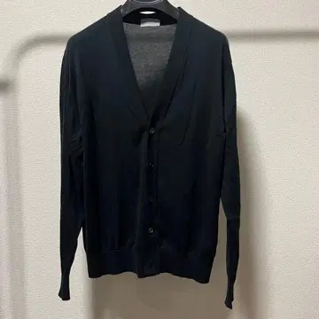 JOHN SMEDLEY 블랙 V넥 가디건