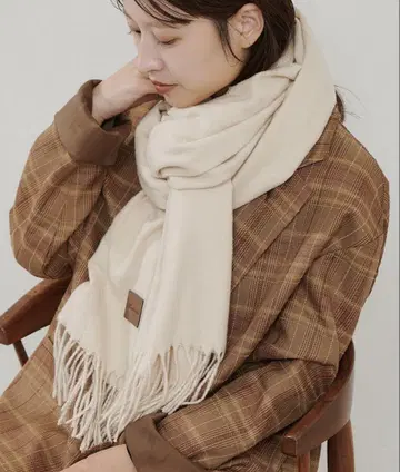 Kastane 트윌 머플러 아이보리