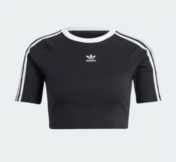 adidas 크롭 T셔츠 블랙