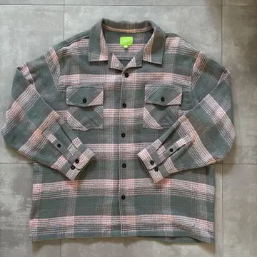 HUF 하프 플란넬 체크 셔츠 XXL