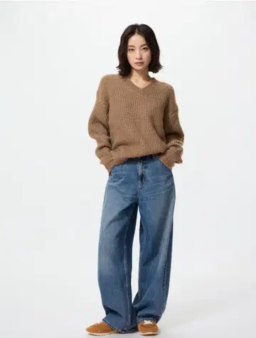 유니클로 커브 배기진 24 UNIQLO 배럴진