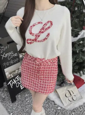 루미뇽 오리지널 L 홀리데이 트위드 니트