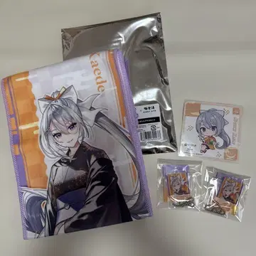 극락탕 니지산지 콜라보 타월 아크릴 키링 코스터 히구치 카에데