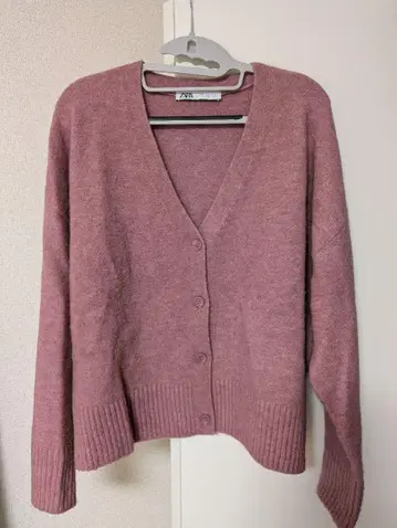 ZARA 자라 핑크 니트 가디건