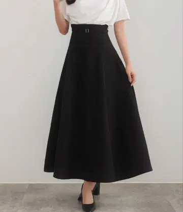 CENEA 하이웨스트 플레어 스커트