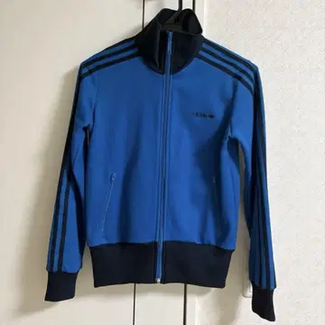 00s 아디다스 트랙 자켓 하이넥 파랑 스카이블루