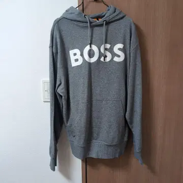 BOSS 그레이 후드 부착 후드티