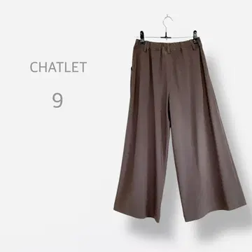 [CHATLET] 와이드 이지 팬츠 허리밴딩 워셔블 오피스 캐주얼