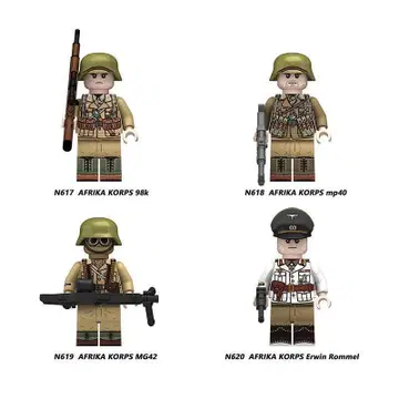 레고 호환 WW2 독일군 아프리카 군단 병사 4체 세트 B