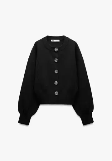 ZARA 블랙 버튼 가디건