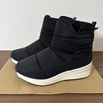 ELLE PLANETE 블랙 나일론 숏부츠