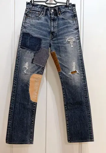 Burgus Plus 버거스플러스 디스트레스드 패치워크 데님