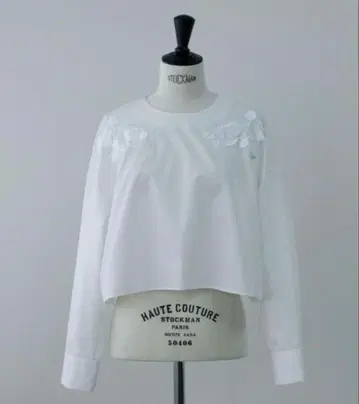 OHGA 로즈 블라우스 화이트