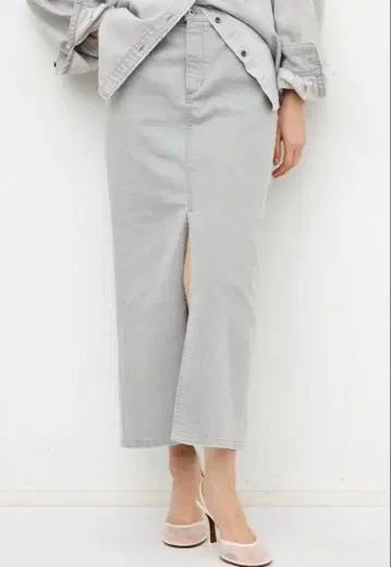 L'Appartement BLEACH DENIM SKIRT 데님 스커트