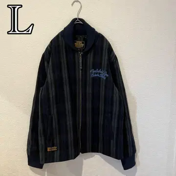 남성용 블루종 4 L 사이즈 상당 자수 빈티지 USA