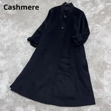 노브랜드 캐시미어 100% 사이드 슬릿 스탠드 카라 롱 코트