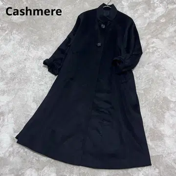 노브랜드 캐시미어 100% 사이드 슬릿 스탠드 카라 롱 코트