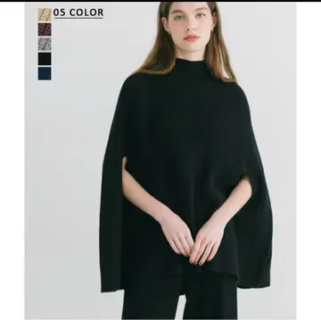 베이스먼트 온라인 케이프 니트 블랙