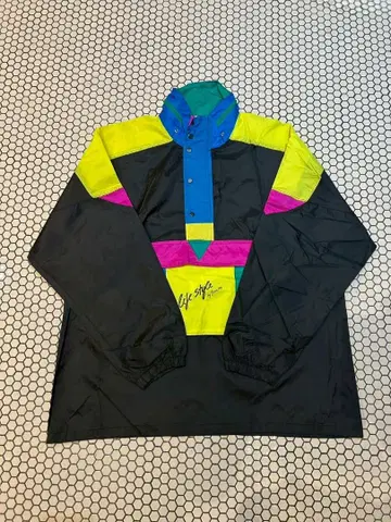 90s 'jeantex' nylon pullover jaket