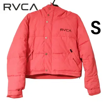 RVCA 다운 여성용 S 사이즈 숏 기장 빨간색