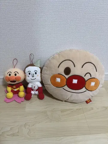 호빵맨 쿠션 봉제 인형 세트