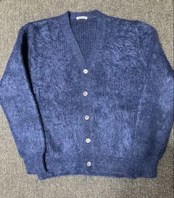 AURALEE 오라리 모헤어 니트 가디건 네이비 2015AW