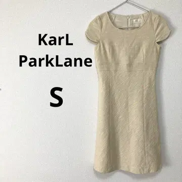 컬 파크 컬 여성용 반팔 무릎 기장 원피스 엘레강트 무지 옐로우 컬러