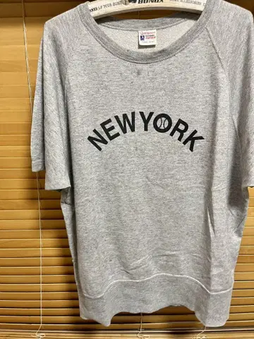 복각 Champion 그레이 NEW YORK 티셔츠 L