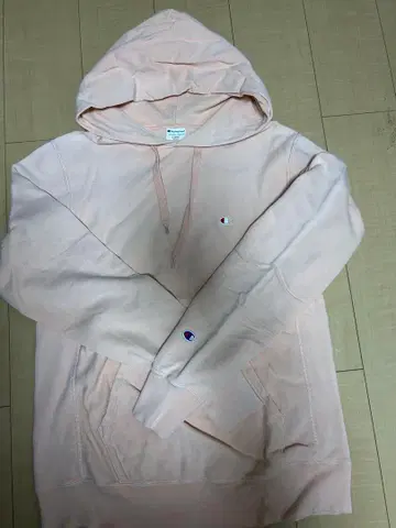 챔피언 리버스 위브 후드티 L 핑크