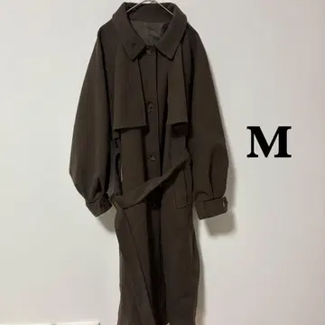 클래식 엘프 브라운 M 사이즈 롱 코트 오버 사이즈 코트