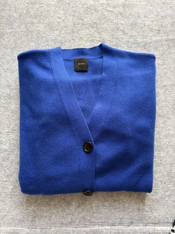 Spick & Span 더블 자카드 빅 가디건 블루