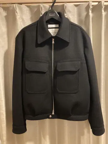 BESLOW MILITARY ZIP-UP JACKET BLACK