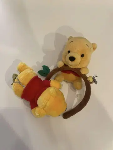 디즈니 푸우 머리띠 어깨 봉제 인형