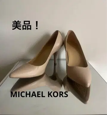 [컨디션 최상] MICHAEL KORS 베이지 가죽 펌프스 힐 덤 포함